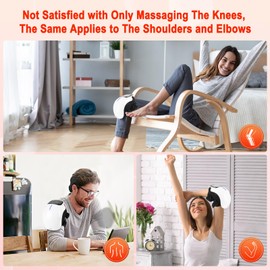 aswaysun 3-in-1 Cordless Knee Massager w/Heat, Red Light & Massage for Knee Pain, Infrared Heat & Vibration, Portable Wireless Knee Heating Pad w/LED Screen for Family and Friends