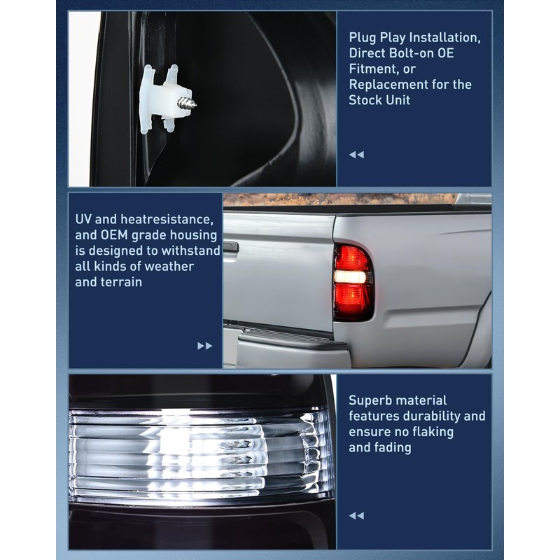 Nilight Taillight Assembly Compatible with 2001 2002 2003 2004 Toyota