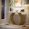 LITTLE TREE 40 Inch Console Table 1, White and Gold