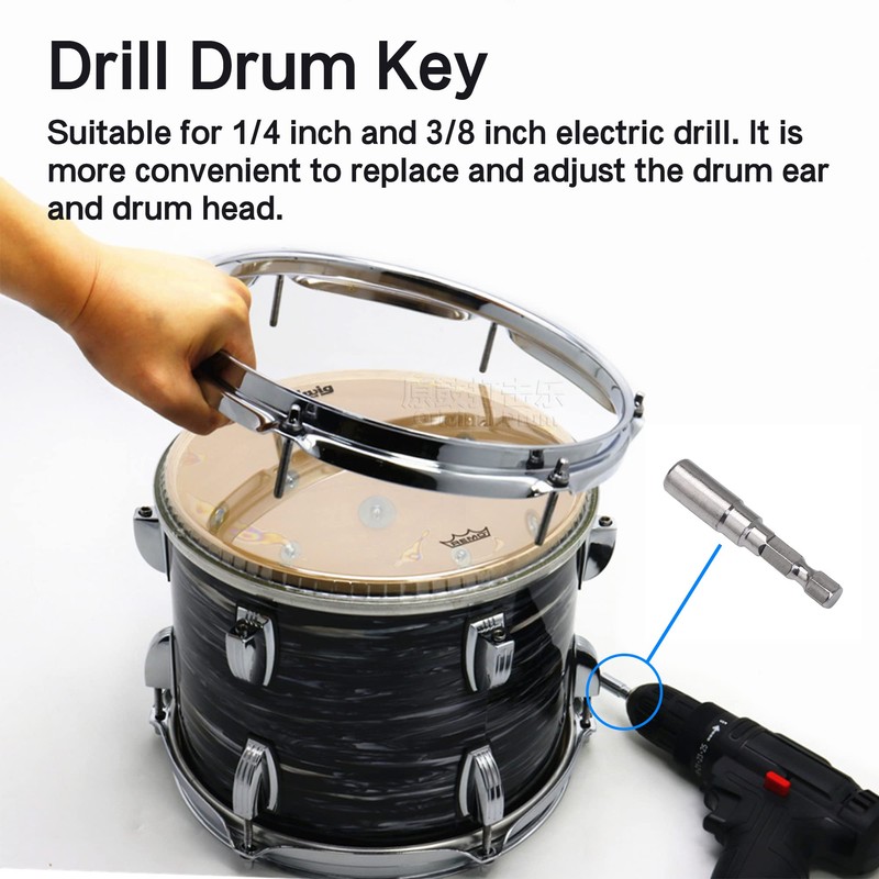 1 Pack Head Replacement Drill Drum Key for Super-fast Tuning