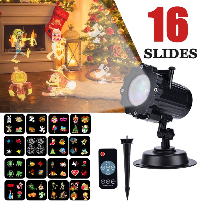 LED Projector Light, Outdoor Indoor Xmas Decorative Lights, Rotating Waterproof