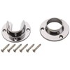 Wideskall Heavy Duty Stainless Steel Closet Pole Sockets Rod End