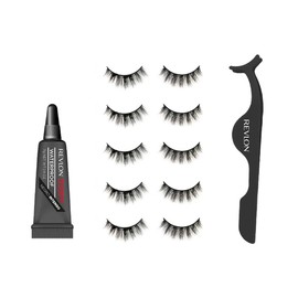 Revlon - Set de 5 pares de Pestañas Modelo 4, con aplicador y pegamento negro