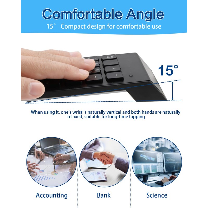 18 Key Wireless Numeric Keypad Number Pad Portable 2.4G Mini