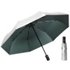 ThreeH Compact Travel Umbrella Automatic Open and Close Silver Coating