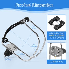 Mirfane Life Buoy Holder, Heavy Duty Marine Grade Stainless Steel Life Ring Holder for Boat, Corrosion Resistant Rescue Ring Bracket Fits 24”-30” Life Preserver (Wall Mount)