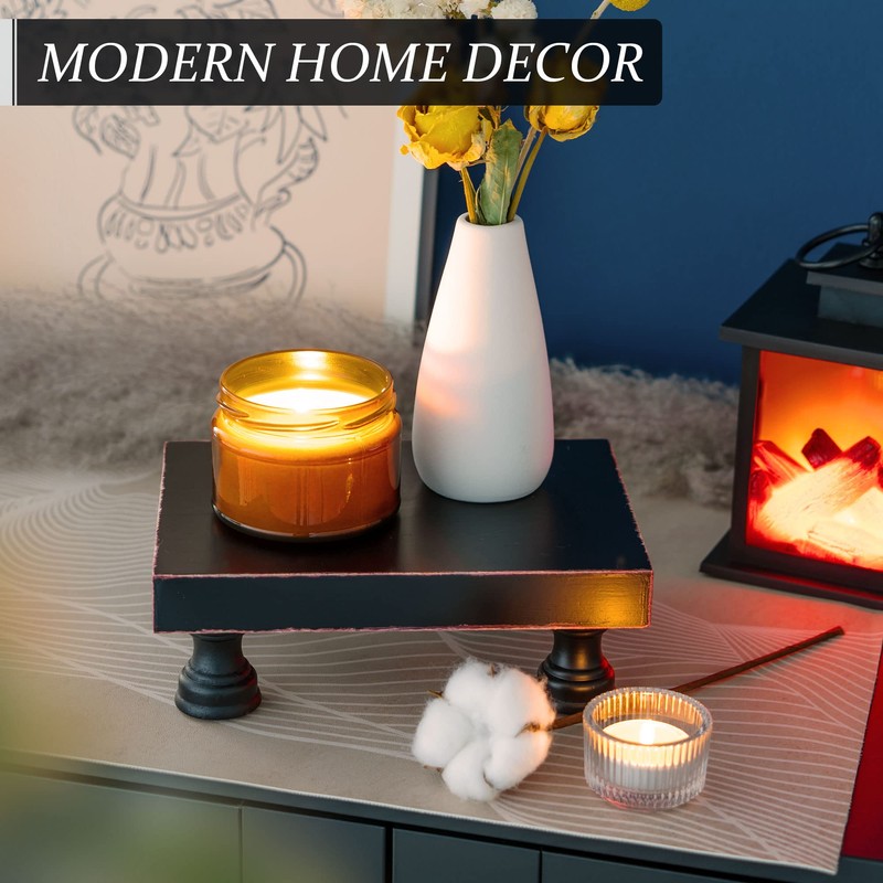 EOSAHR Modern Pedestal Stand for Kitchen Decor : Decorative Wood