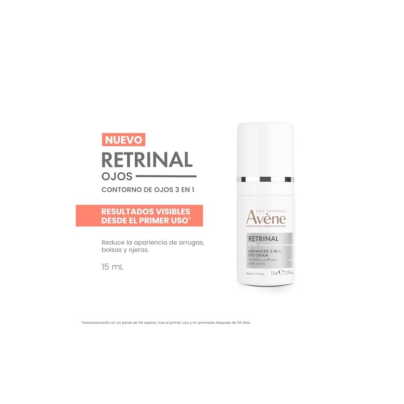 Avene Retrinal Crema Contorno Ojos Reduce Apariencia Arrugas