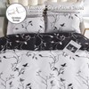 Lekesky Reversible Duvet Cover Queen Size, White Black Tree Branch