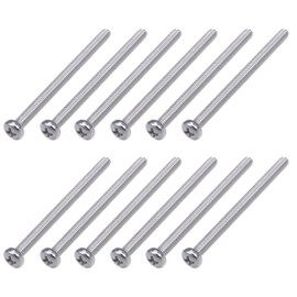 METALLIXITY 30pcs Machine Screws (M3x40mm) Phillips Cross Pan Bolts 304 Stainless Steel Furniture Mounting Mechanical Fasteners for Office Equipment