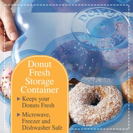 Touch Up Cup Donut Fresh Storage Container Holder, Airtight and Reusable, BPA-Free, As Seen On Shark Tank Products, Pack of 1, Holds 6 Fresh Donuts