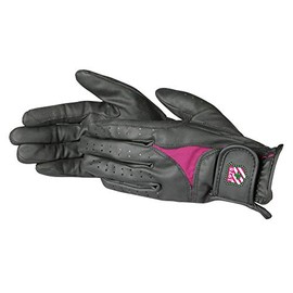 PFIFF Women's Riding Gloves, Womens, 742034, black/pink, XS