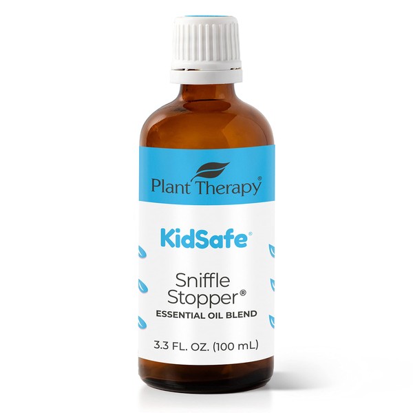 Plant Therapy KidSafe Sniffle Stopper Essential Oil Blend 100 mL (3.3 oz) Respiratory Support Blend 100% Pure, Undiluted, Natural Aromatherapy, Therapeutic Grade