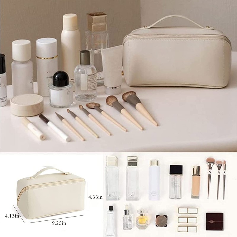 Travel Cosmetic Bag with Large Capacity, Portable Makeup Bag, Waterproof