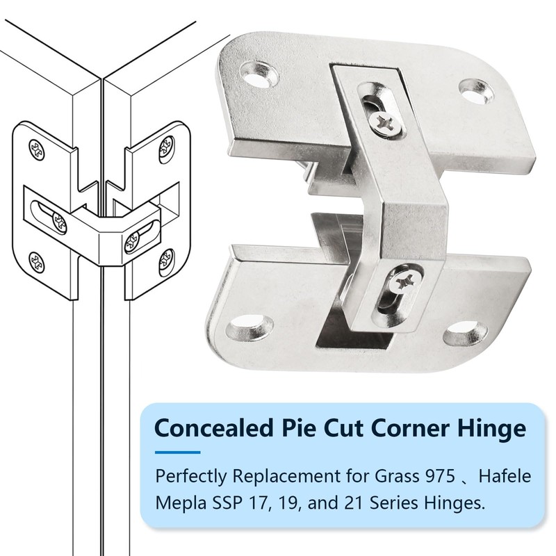 Adjustable Pie Cut Corner Hinge 343.90.710 Lazy Susan Hinges Replacement
