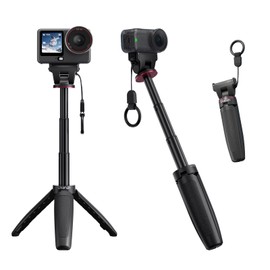 ULANZI MT99 Mini Tripod & Selfie Stick for DJI Osmo Action 6/Nano & Xtra Atto, 2-in-1 Magnetic Quick-Release Mount, 143° Adjustable Tilt, 3-Section Extendable 10.24inch, Anti-Slip Handle