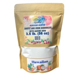 Eleganceinlife Hawaiian-Scented Carpet and Room Deodorizer with Baking Soda, 3.5 lb. (56 oz)