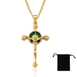 Damen Gold Kreuz Kette, Kreuz Anhänger Halskette, Damen AAA Zirkonia Kreuz Anhänger, Personalisierte Kette mit Kreuz, Hypoallergene 18K Vergoldete Kette, Modeschmuck für Frauen Mädchen Geschenk