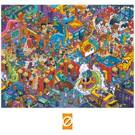 Hasbro Gaming Puzl It Game, Competitive Puzzle Card Game, Kids & Family Games, 2 to 6 Players, Pizza Party Theme, Fun Summer Activities, Vacation Travel Essentials, Ages 7+