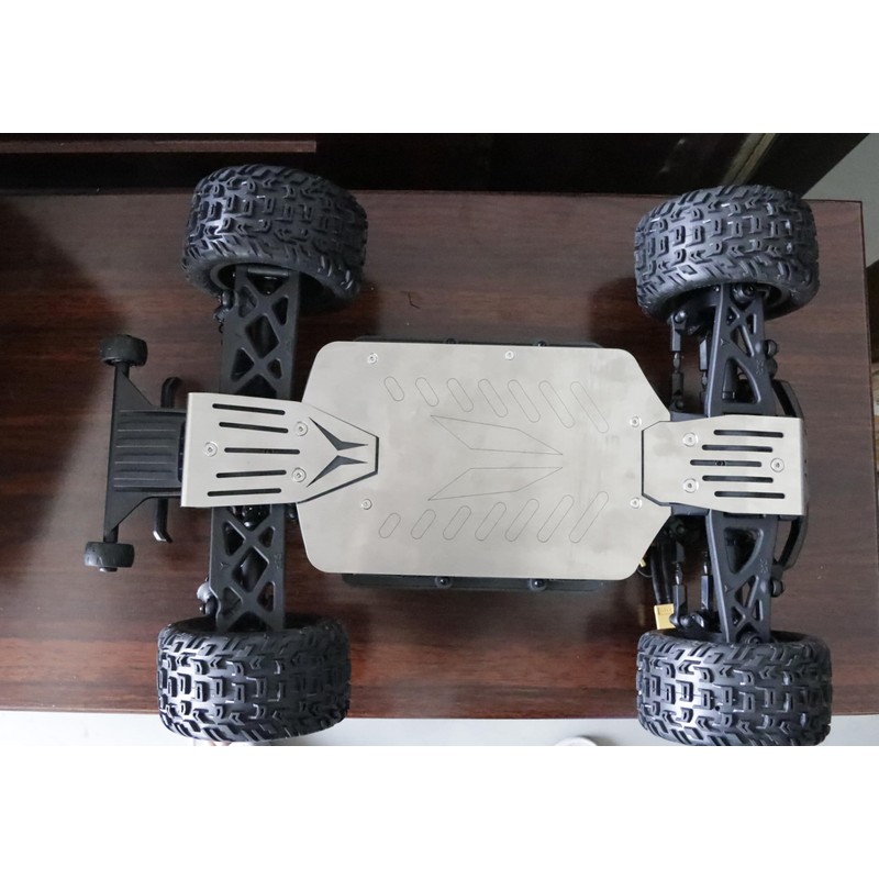 Steel Chassis Armor Front Rear Protector Skid Plate for Arrma