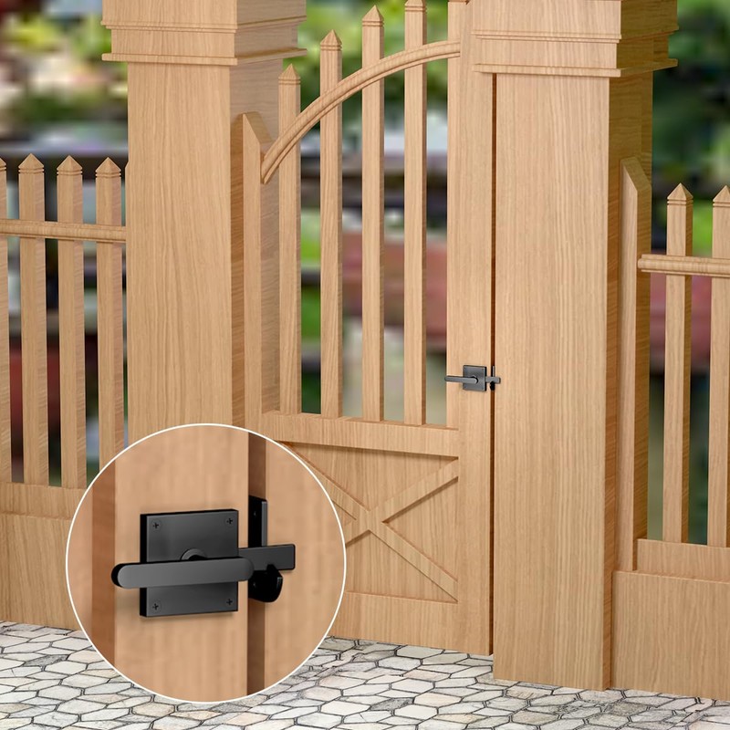 Double Side Gate Latch, Heavy Duty Left Swinging Door Latch