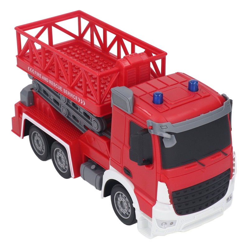 RC Remote Control Fire Truck Lift Toy Rechargeable Fire Lift
