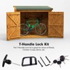 T-Handle Lock Kit,EFFIBUILD Double Shed Door Latch with 5.5" Stem,