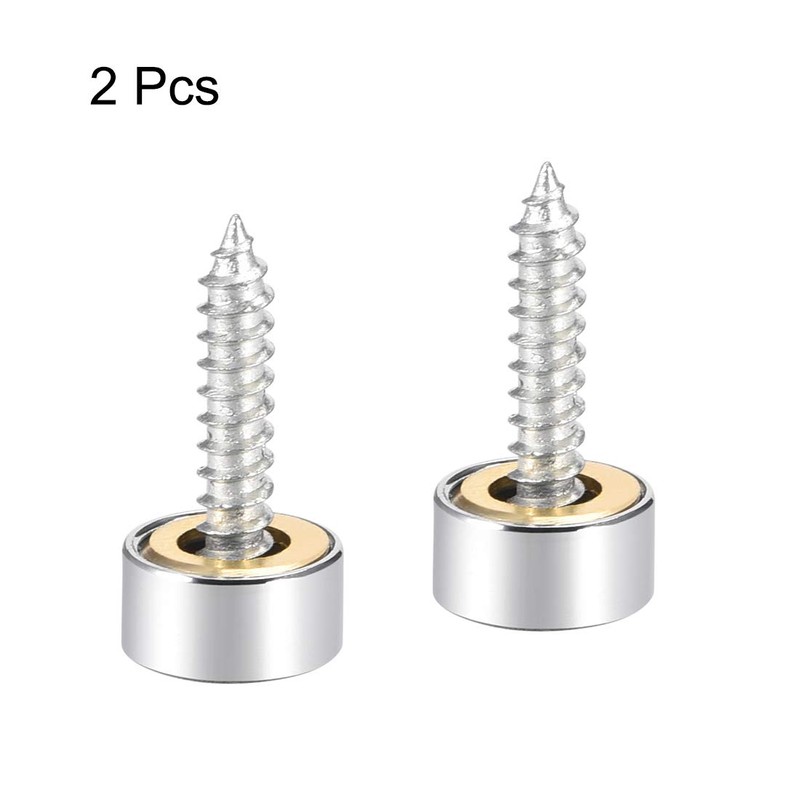 uxcell Mirror Screws Decorative Caps Cover Nails Polished Stainless Steel