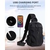 Sling Backpack bag for Men, Black Mini Anti Theft One