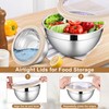 LIANYU Mixing Bowls with Visible Airtight Lids Set, 6Pcs Stainless
