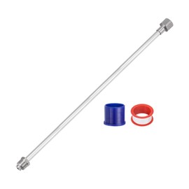 uxcell 20"/50cm Airless Paint Spray Gun Tip Extension Pole Rod Painting Aluminum Alloy Light Airless Paint Sprayer Extension Universal Replacement Tool, Silver