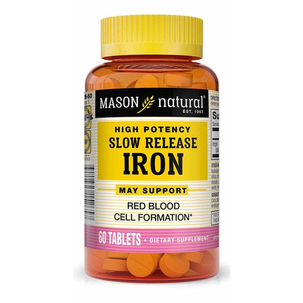 3 Pack Special of Mason Natural Slow Release Iron (Slow FE) Bottled 60 Tablets per Bottle