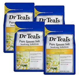 Dr Teal's Epsom Salt 4-pack (12 lbs Total) Comfort & Calm with Chamomile