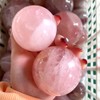 7-10CM Big Pink Crystal Ball Orange Polished Divination Natural Crystal