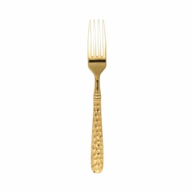 Vietri Martellato Dining Fork Handcrafted Italian Flatware with Hammered Handle Stainless Steel Utensil 8.5 Inch Silver