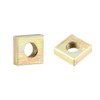 sourcing map Square Nuts, M3x5.5mmx2mm Yellow Zinc Plated Metric Coarse
