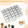 25 Cavity Mini Dog Bone Cookie Cutter Set,Stainless Steel Dog