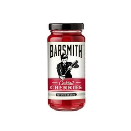 Barsmith Cocktail Cherries (10oz) - Premium Maraschino Cherries for Cocktails, Garnishes, & Baking - Italian Inspired, Hand Selected, with Stems - Pack of 1