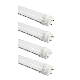 (4-Pack) Fulight Ballast-Bypass & Full-Spectrum LED Tube Light - T8 4FT 48-Inch 18W (32W Equivalent), Cool White 4000K, F32T8, F34T12/WW, Double-End Powered, Frosted Cover - 95CRI