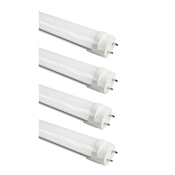 (4-Pack) Fulight Ballast-Bypass & Full-Spectrum LED Tube Light - T8 4FT 48-Inch 18W (32W Equivalent), Cool White 4000K, F32T8, F34T12/WW, Double-End Powered, Frosted Cover - 95CRI