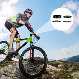 Yotlein Pack of 10 Spacer Bicycle, Bicycle Stem Spacer Set, Spacer 1 1/8 Inch Aluminium Handlebars, Road Bicycle Handlebar Raise Spacers, Bicycle Fork Headset Spacer 2 mm/3 mm/5 mm/10 mm, for Road