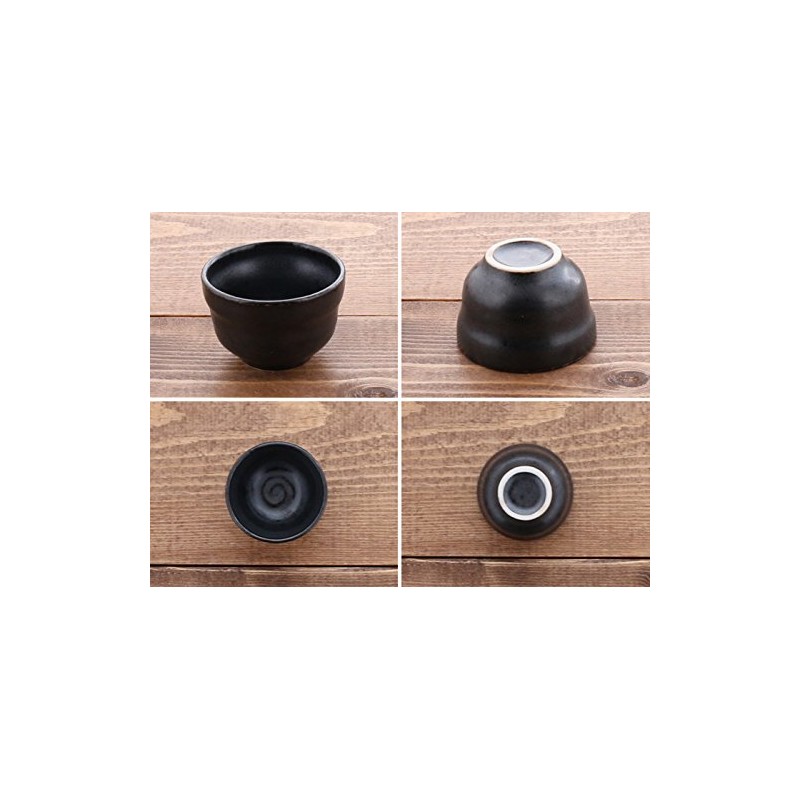Tableware East Sake Cup Guinomi, Iron Black or-002