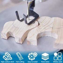 24Pcs Coping Saw Blades Set 6-1/2 Inch High Carbon Steel Pin End Scroll Saw Blade Replacement Kit 15TPI 18TPI 24TPI for Most Wood Plastic Cutting (24)