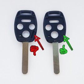 RI-KEY SECURITY - New Replacement Remote Key Shell Case for Honda Civic SI 2006-2013 4 Buttons Repair w/Chip Holder. (Please Read Full Description)