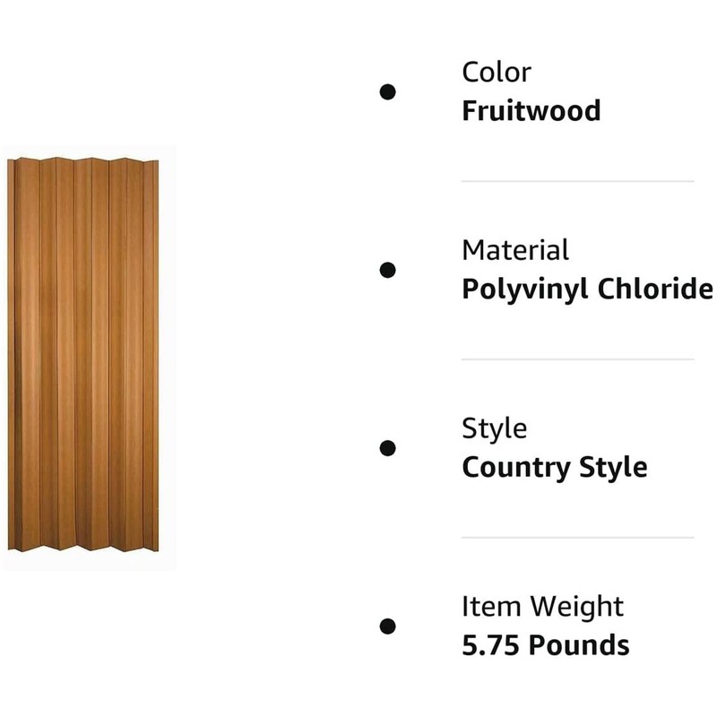 LTL Home Products HSR3680F Regent Interior Accordion Folding Door, 36"