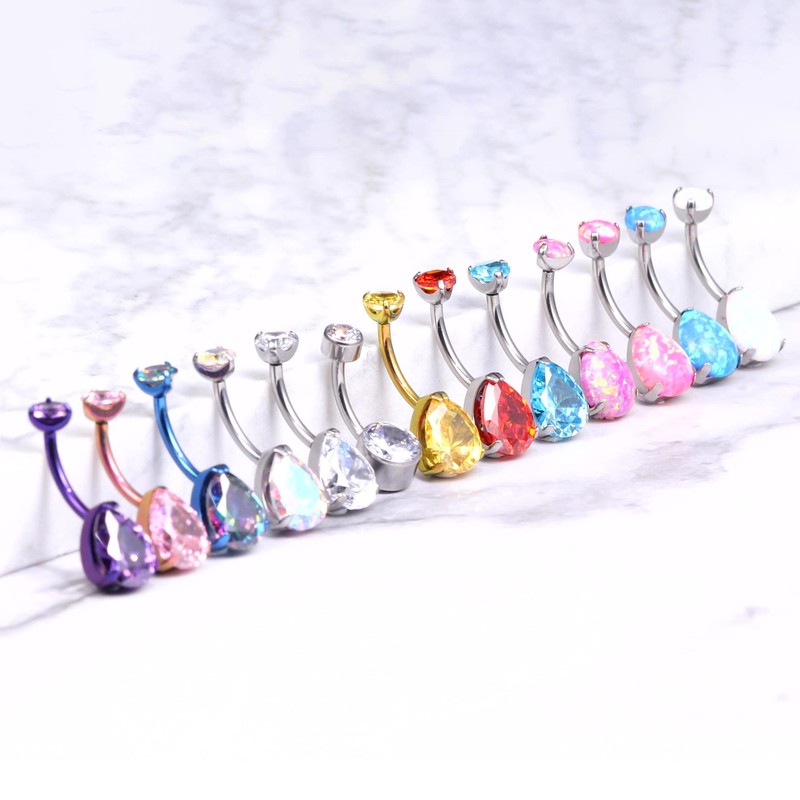 limerencia G23 Titanium Belly Button Rings hypoallergenic medical implant grade