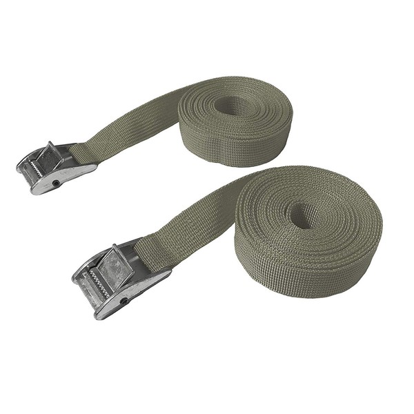 simPLEISURE Qa300006e02n0 Cargo Tightening Belt, Set of 2 (3.3 ft (1 m), Width: 1.0 inches (25 mm), Fixed Band (Moss Green), For Earthquake Prevention / Load Collapse Prevention, Luggage Fastening Belt, 3.3 ft (1 m), Moss Green;