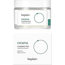 beplain Cicaful Calming Pads, Dual-Textured Facial Toner Pads for Exfoliation and Daily Facial mask with Centella Asiatica Extract & Madecassoside, Ideal for All Skin Types, Korean Skin Care (60 Pads)