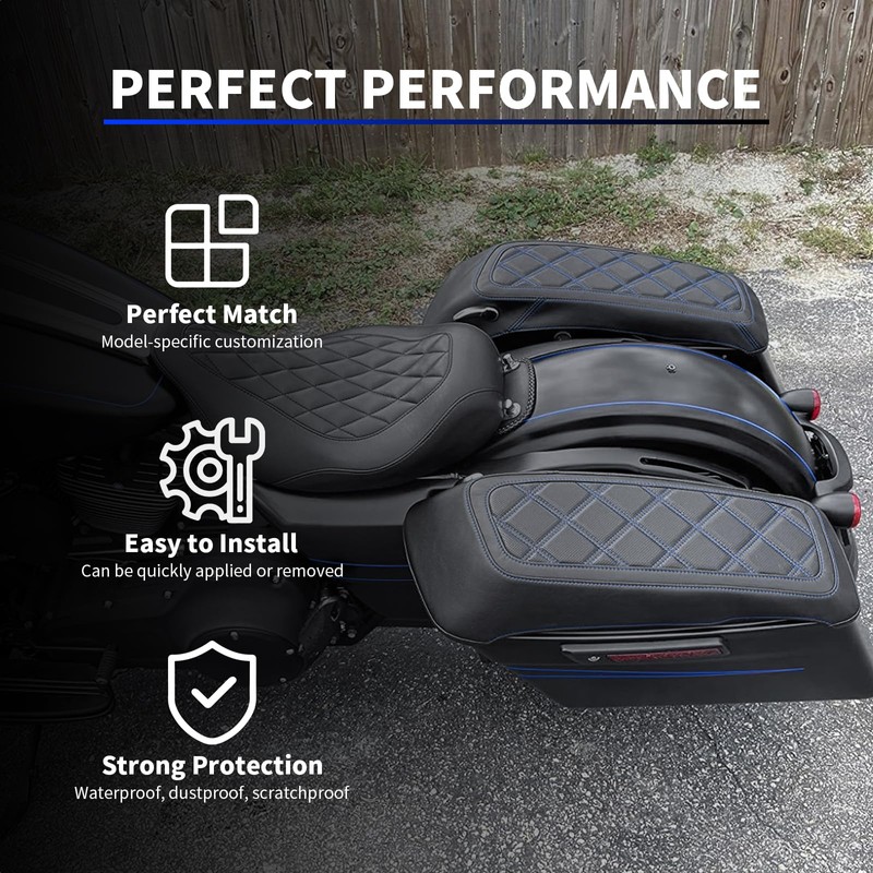 Saddlebag Lid Covers for Harley, Protective Saddle Bag Lid Bra