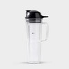 Nutribullet 24 oz Travel Cup with To-Go Lid, Clear/Black,1 Count